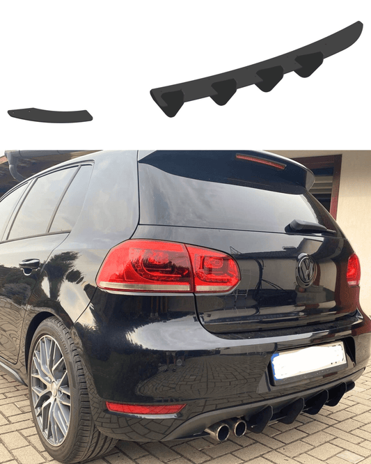 Volkswagen Golf 6 GTD Rear Diffuser (for left-side dual exhaust) - SOLAR DESIGN