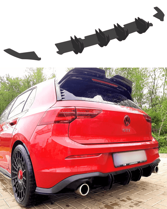 Volkswagen Golf 8 GTI Pre-Facelift Rear Diffuser V1 - SOLAR DESIGN