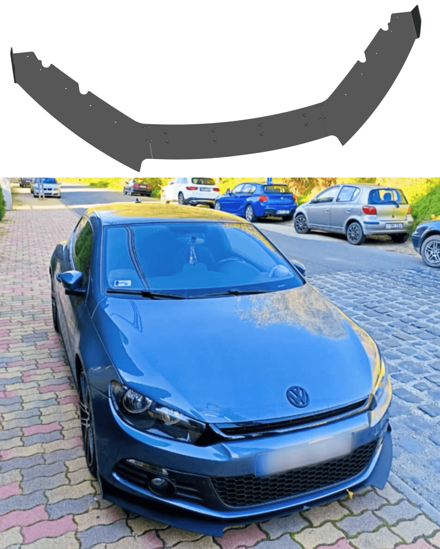 Volkswagen Scirocco Front Lip Splitter Pre-Facelift - SOLAR DESIGN