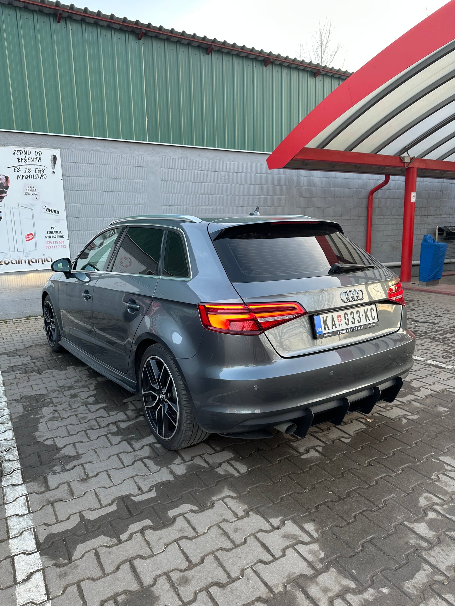 Audi A3 8V Sportback Rear Diffuser (2013-2016) - SOLAR DESIGN