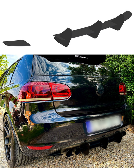 Volkswagen Golf MK6 hátsó diffúzor (bal oldali kettős kipufogóhoz)