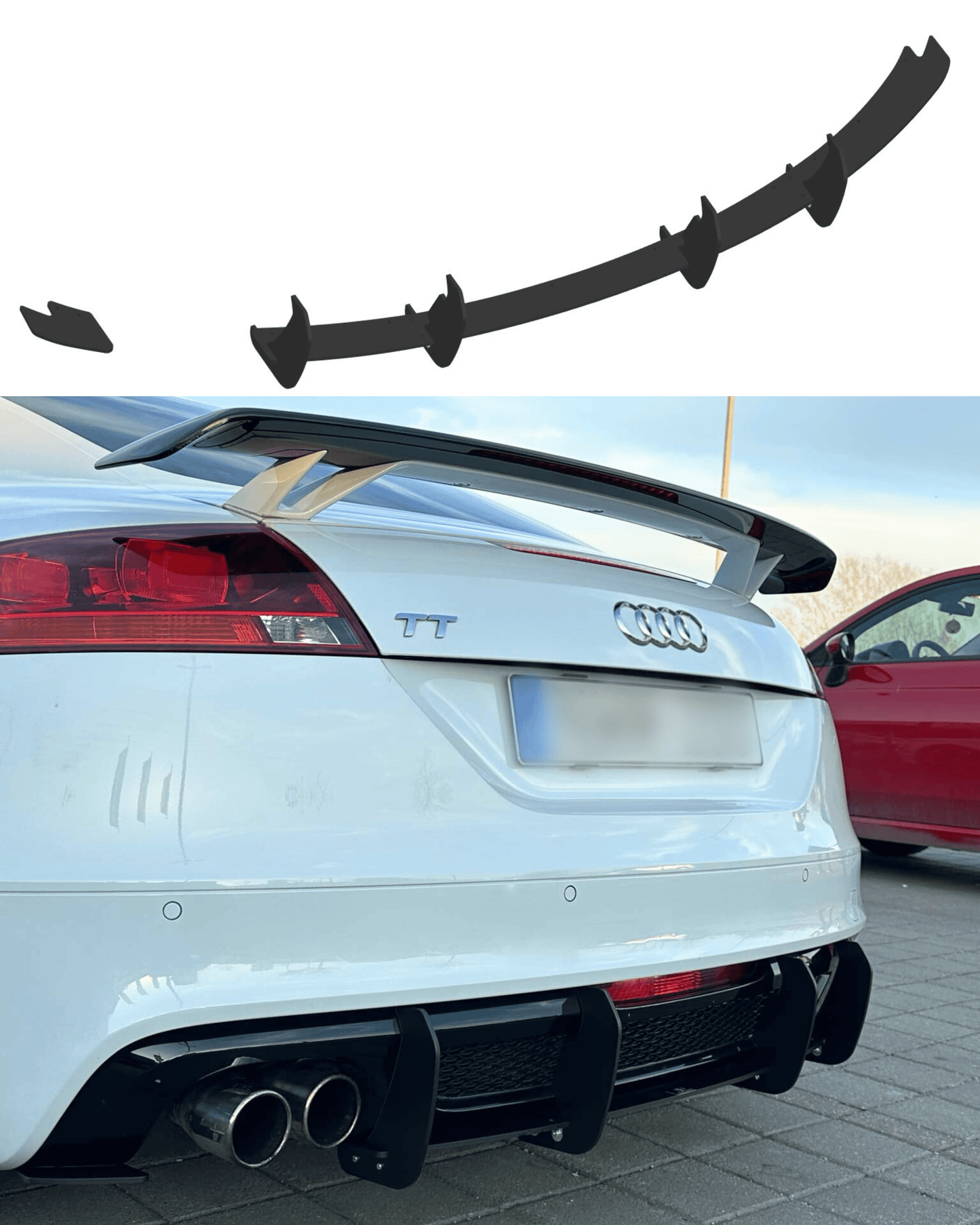 Audi TT MK2 Rear Diffuser (2006-2014) - SOLAR DESIGN