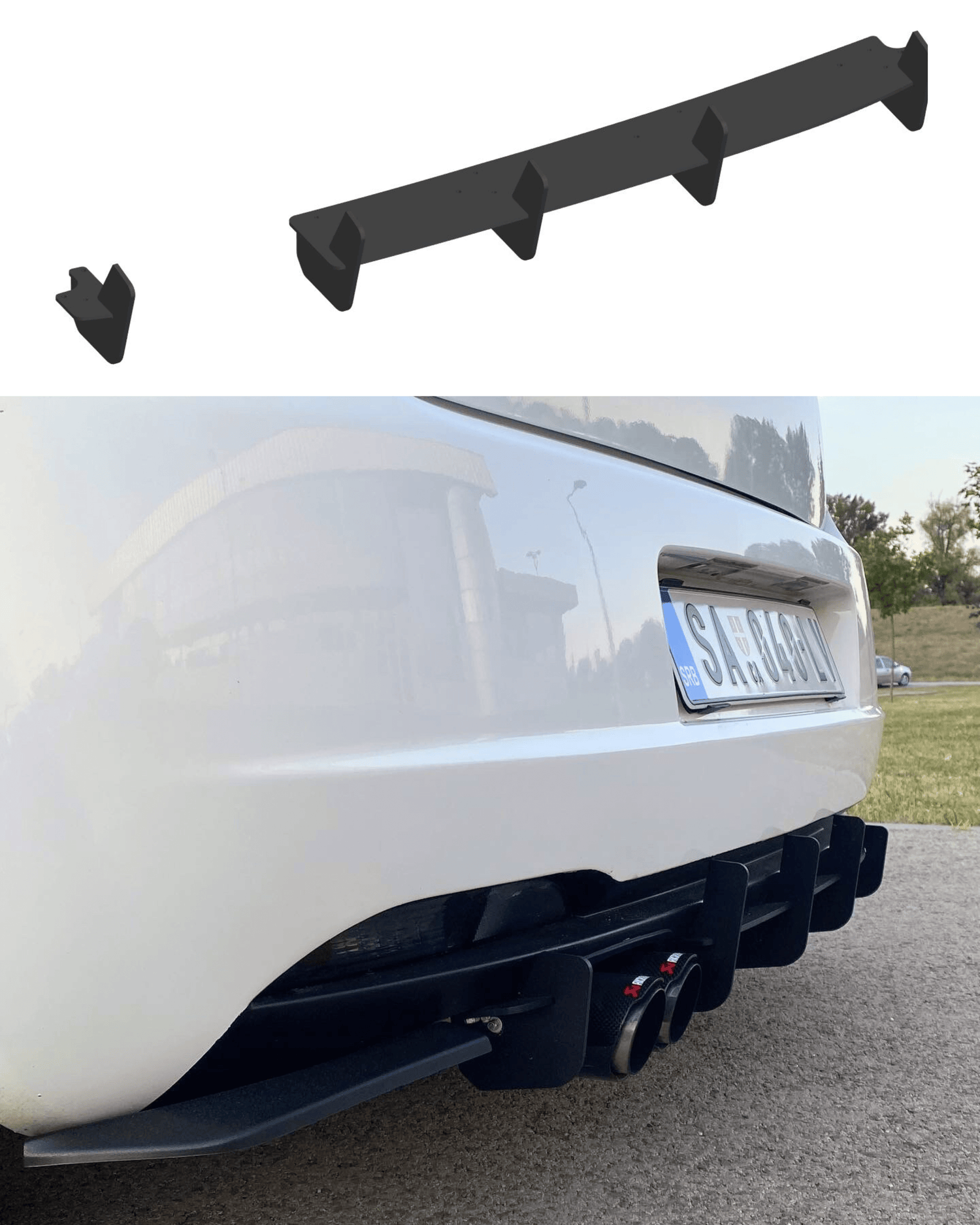 Fiat Grande Punto Rear diffuser - SOLAR DESIGN