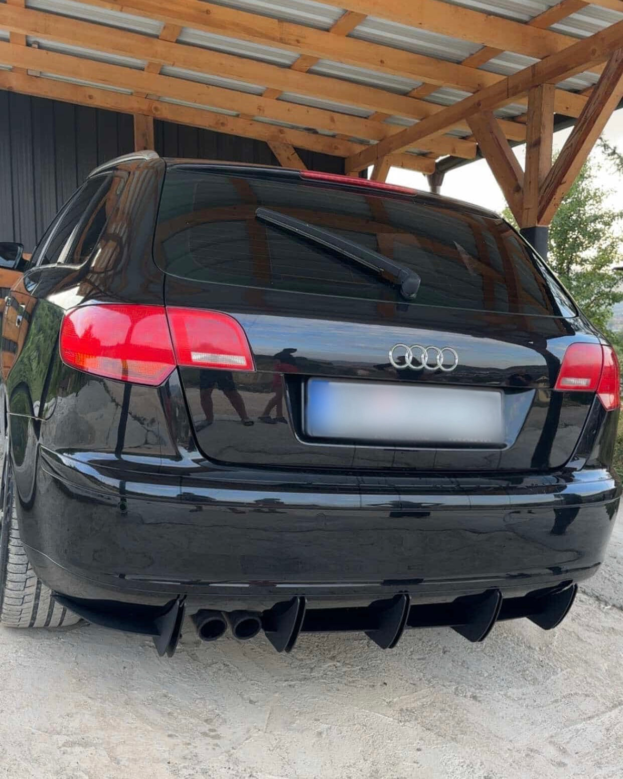 Audi A3 8P Pre-Facelift hátsó diffúzor