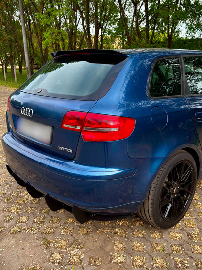 Audi A3 8P Pre-Facelift Sportback 5 Fin Rear Diffuser