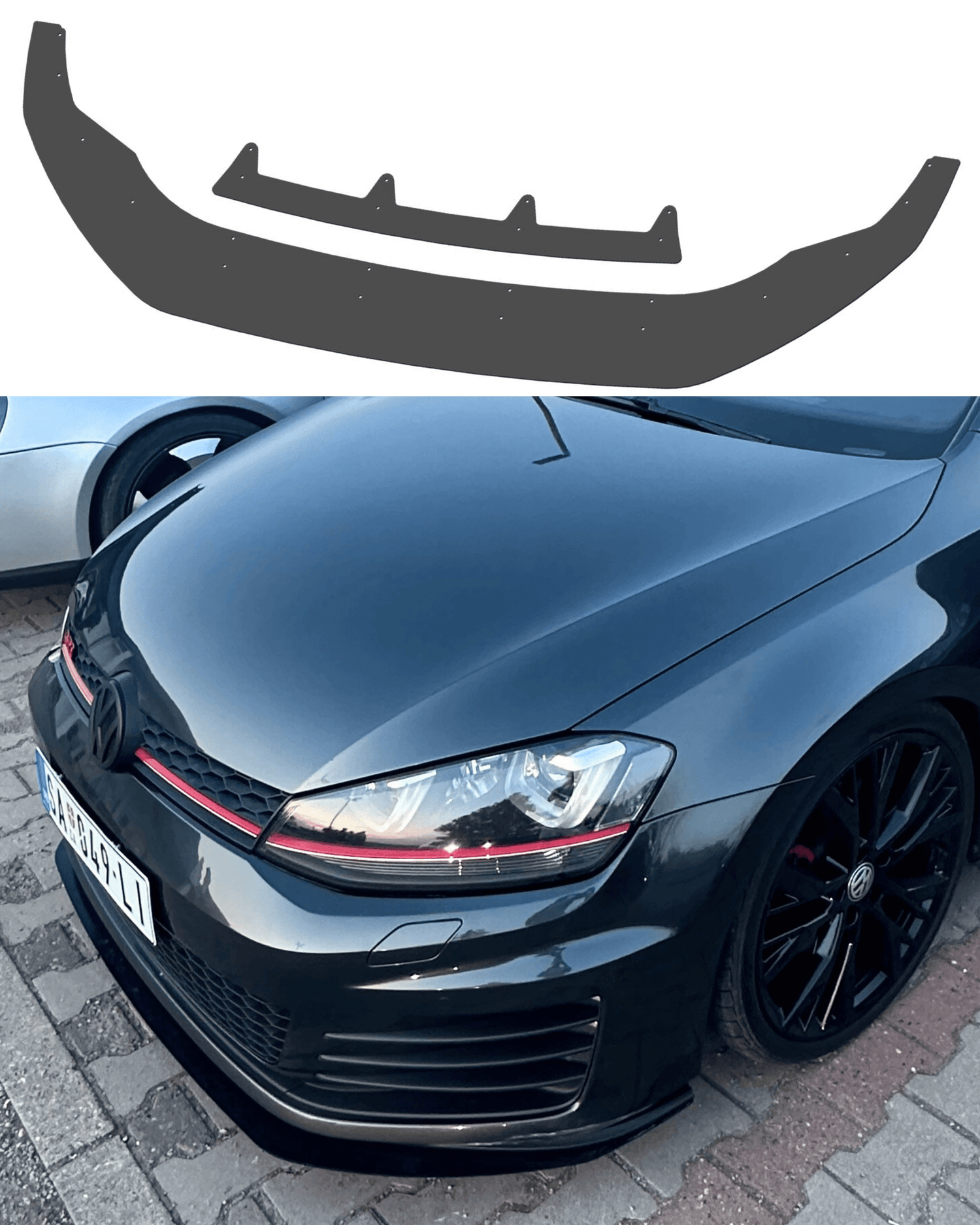 Volkswagen Golf 7 GTI Front Lip Splitter Pre-Facelift (2013-2016) - SOLAR DESIGN