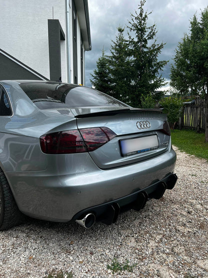 Audi A4 B8 Rear Diffuser for a dual-sided single exhaust