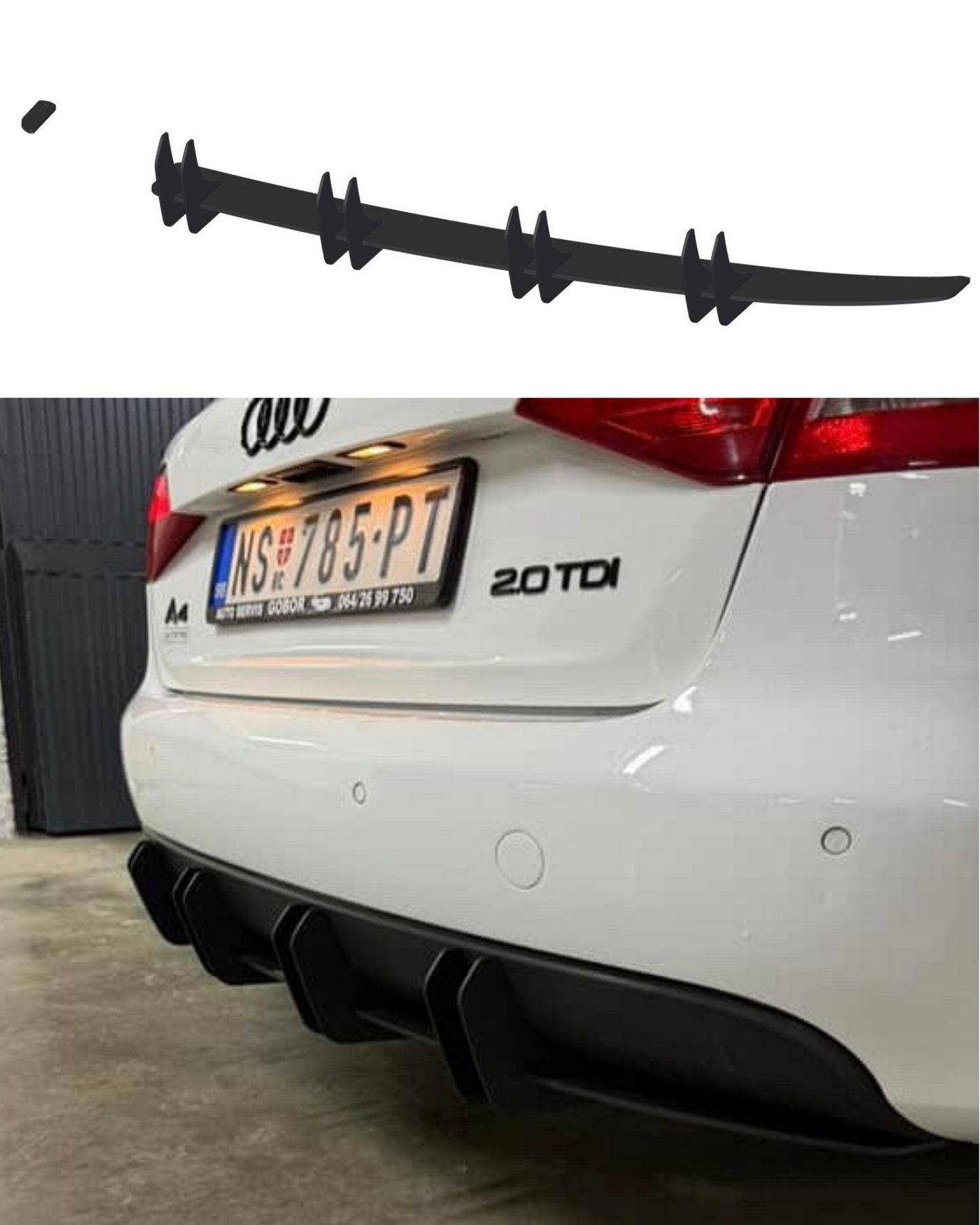 Audi A4 B8 Rear Diffuser V2