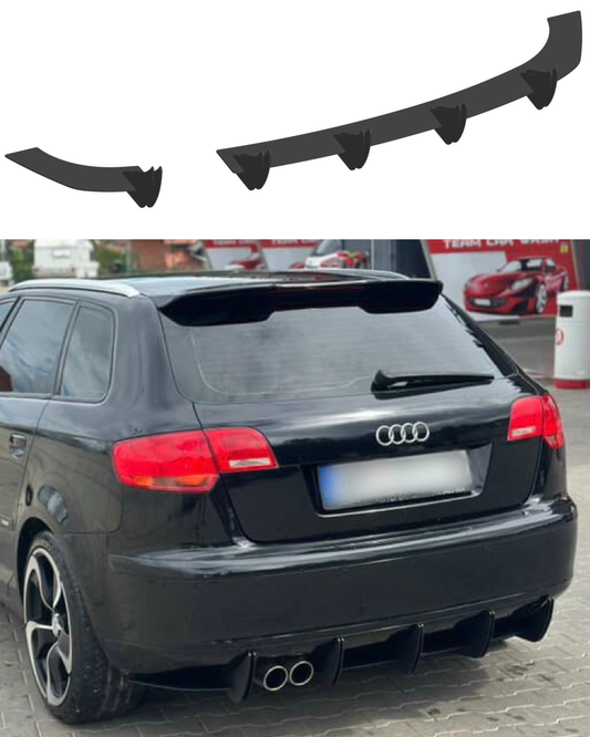 Audi A3 8P Pre-Facelift Rear Diffuser