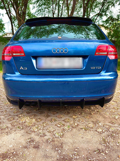Audi A3 8P Pre-Facelift Sportback 5 Fin Rear Diffuser