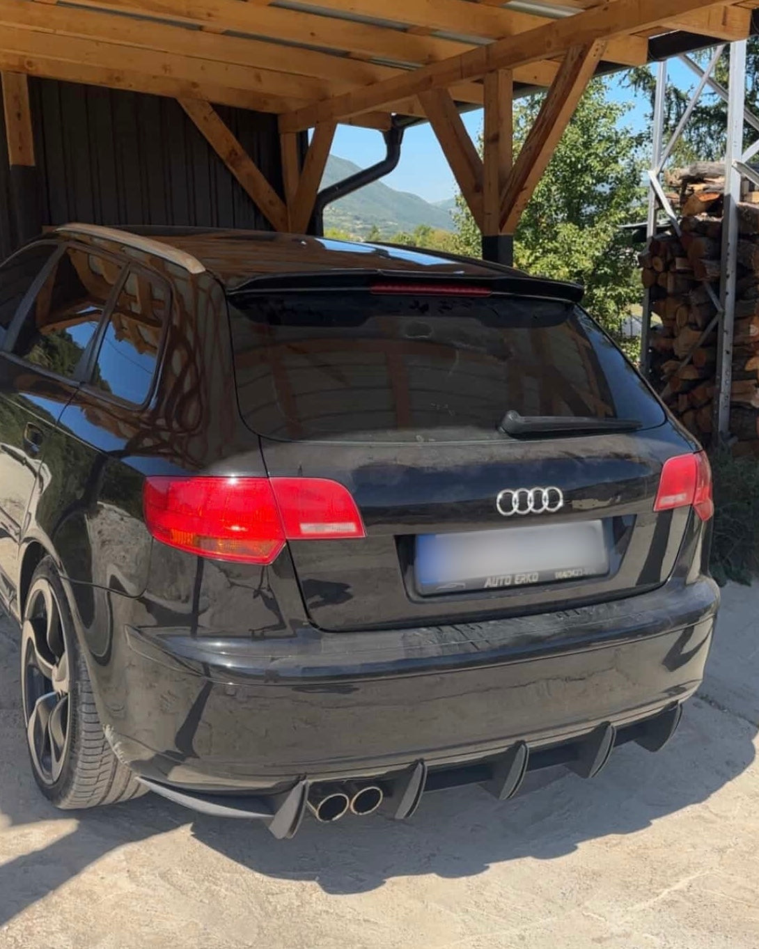 Audi A3 8P Pre-Facelift hátsó diffúzor