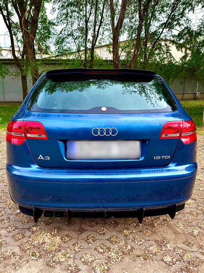 Audi A3 8P Pre-Facelift Sportback 5 Fin Rear Diffuser
