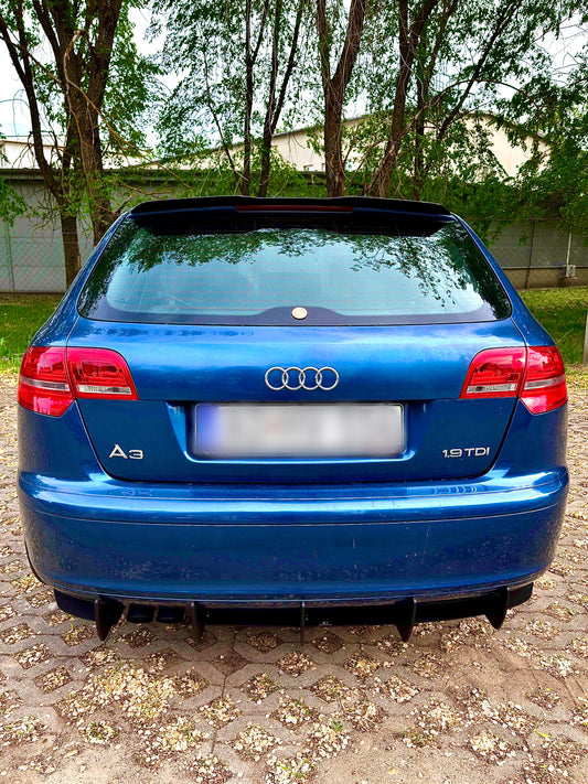 Audi A3 8P Pre-Facelift Sportback 5 Fin Rear Diffuser