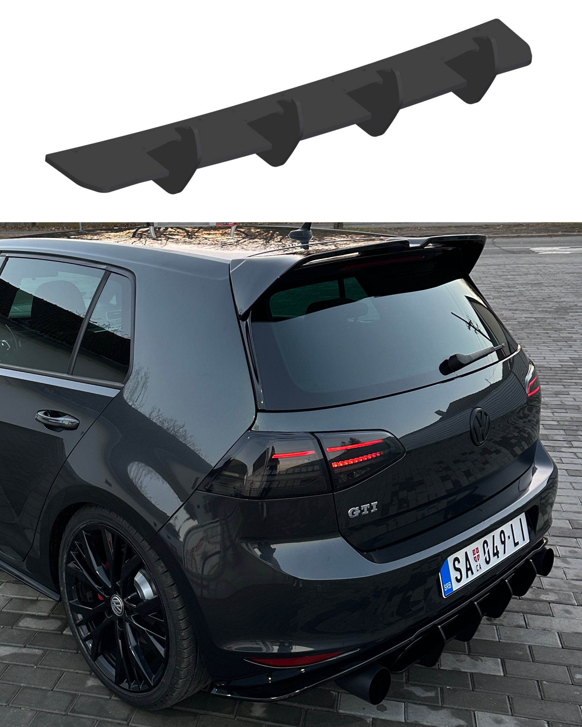 Volkswagen Golf 7 GTI Clubsport Rear Diffuser – SOLAR DESIGN
