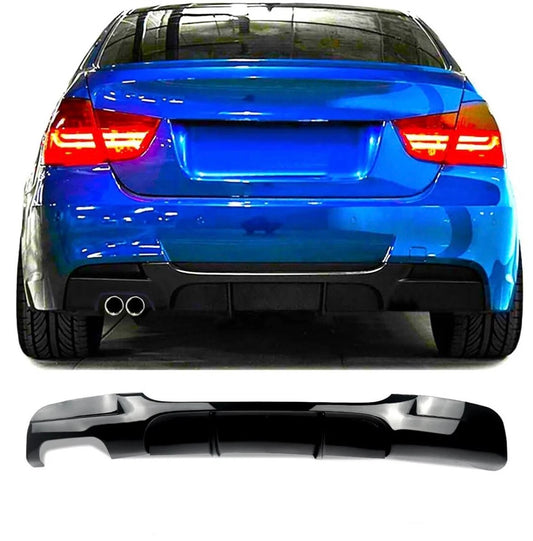 BMW 3 Series E90 E91 Gloss Black Diffuser M Sport Twin Exit