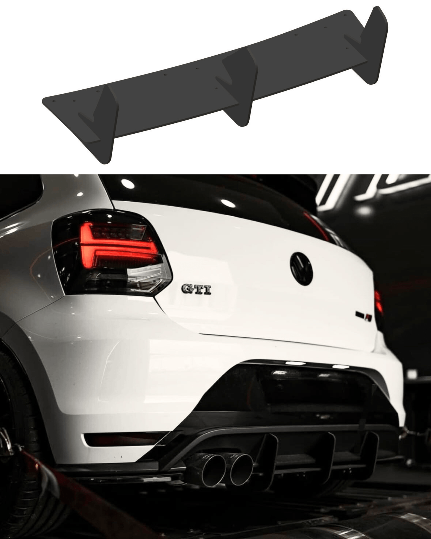 Volkswagen Polo 5 GTI Facelift Rear Diffuser - SOLAR DESIGN