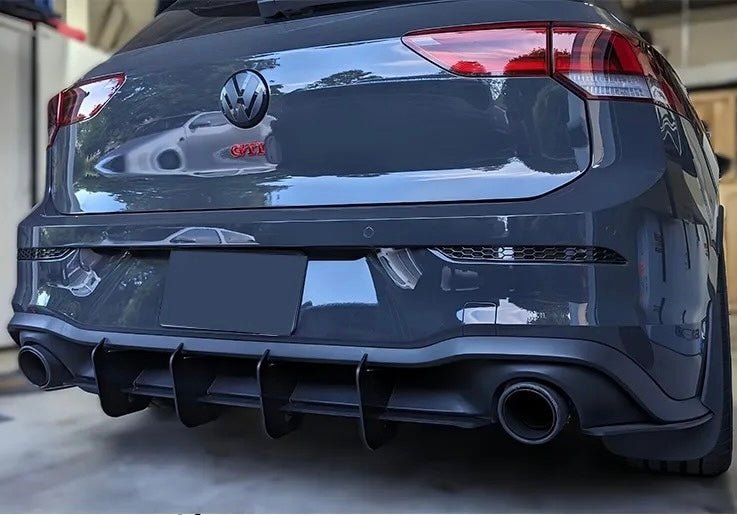 Volkswagen Golf 8 GTI Pre-Facelift Rear Diffuser V2 - SOLAR DESIGN