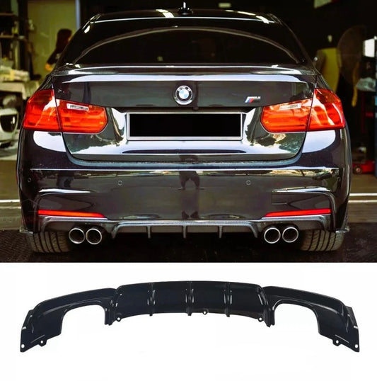 BMW 3 Series F30 F31 Rear Diffuser Quad Exit (2011-2019) Gloss Black