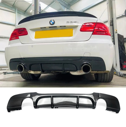 BMW 3 Series E92 E93 Carbon Fibre Diffuser M Sport Dual Exit