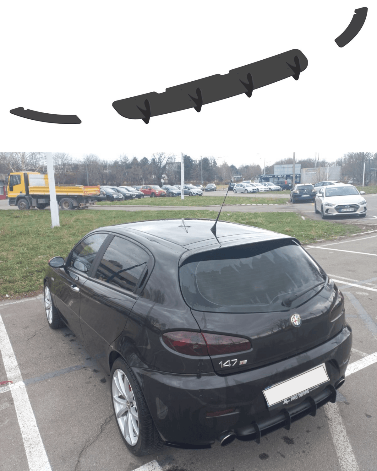 Alfa Romeo Fz Rear Alfa Romeo 147 Facelift Rear Diffuser – SOLAR DESIGN