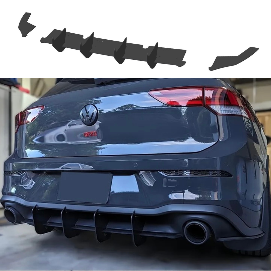 Volkswagen Golf 8 GTI Pre-Facelift Rear Diffuser V2