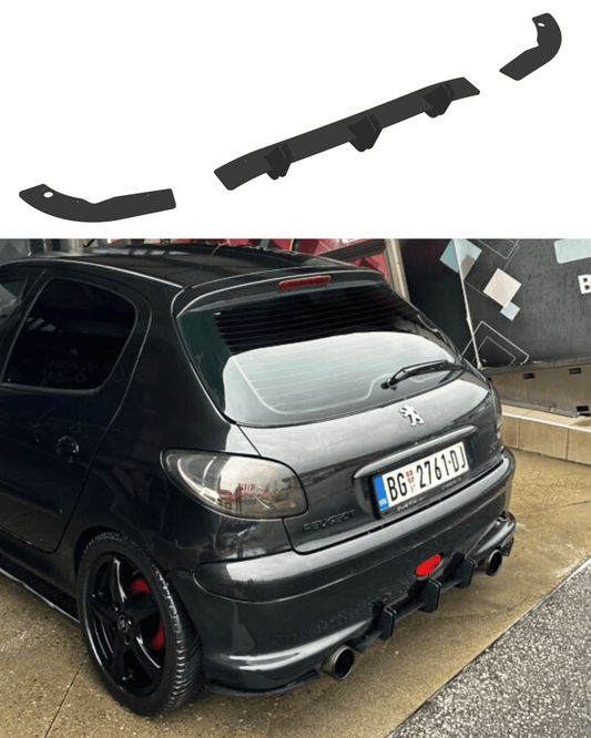 Peugeot 206 Rear Diffuser - SOLAR DESIGN
